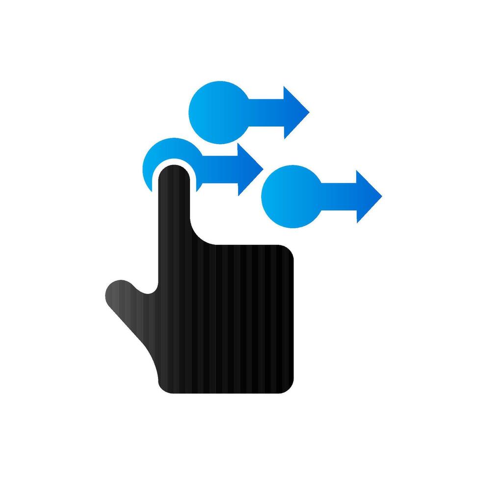 Finger gesture icon in duo tone color. Gadget touch pad smartphone laptop vector