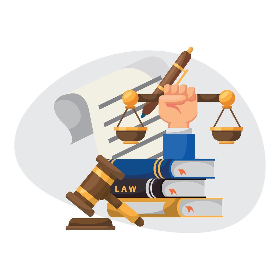 Law firm illustration design. Vector design