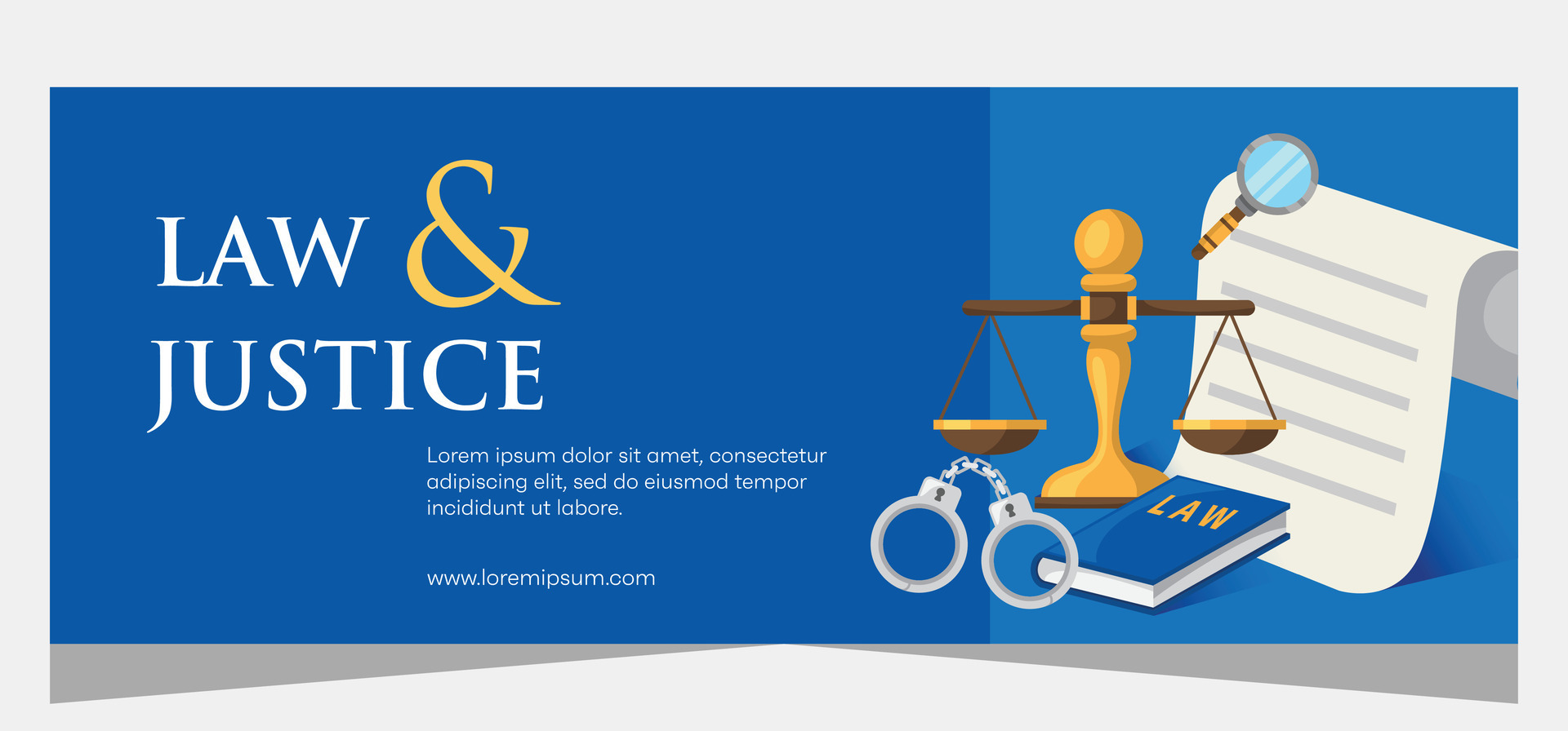 Law template banner design. Premium banner template 38049904 Vector Art