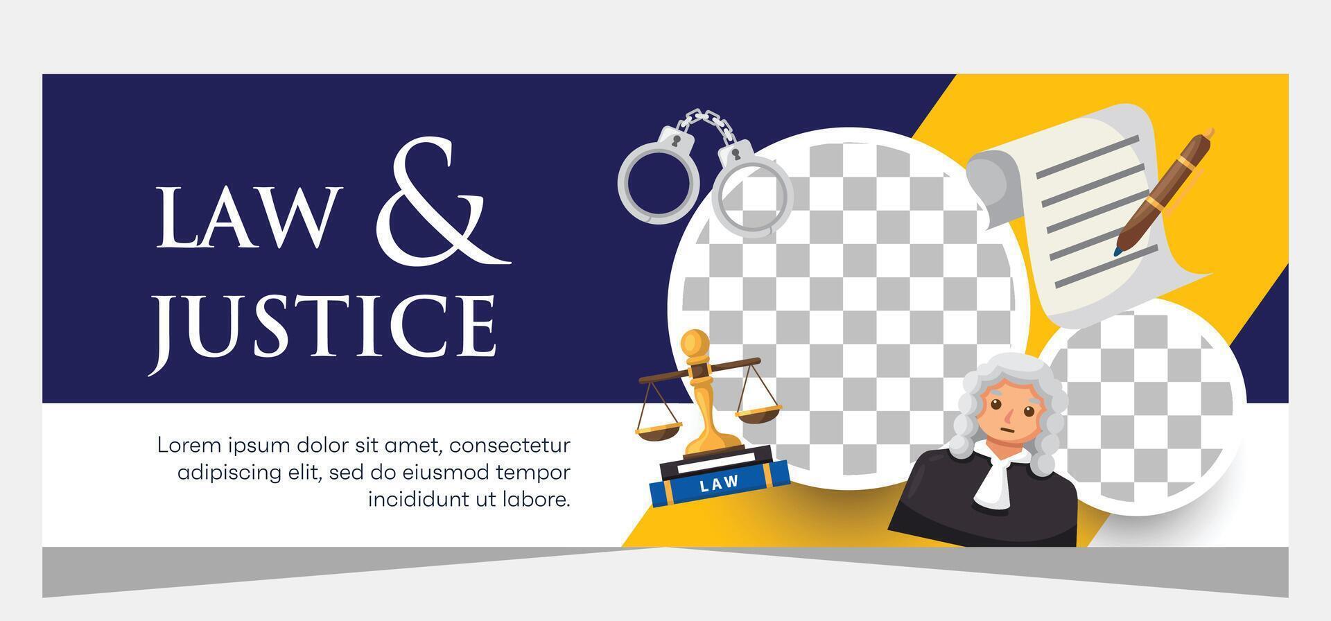 Law firm template banner design. Premium banner template vector