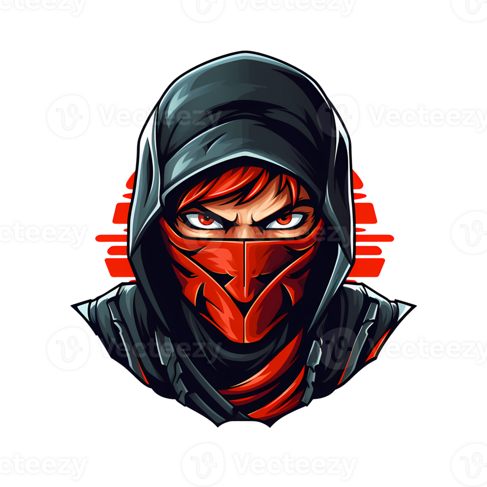 ai genererad ninja konst illustrationer för klistermärken, logotyp, tshirt design, affisch etc png