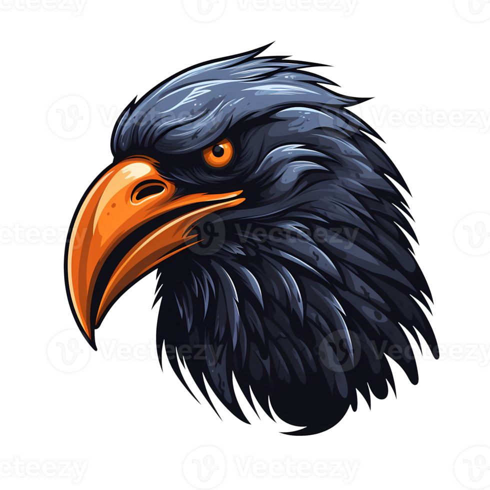 AI generated crow art illustrations for logo, stickers, tshirt design, poster etc png