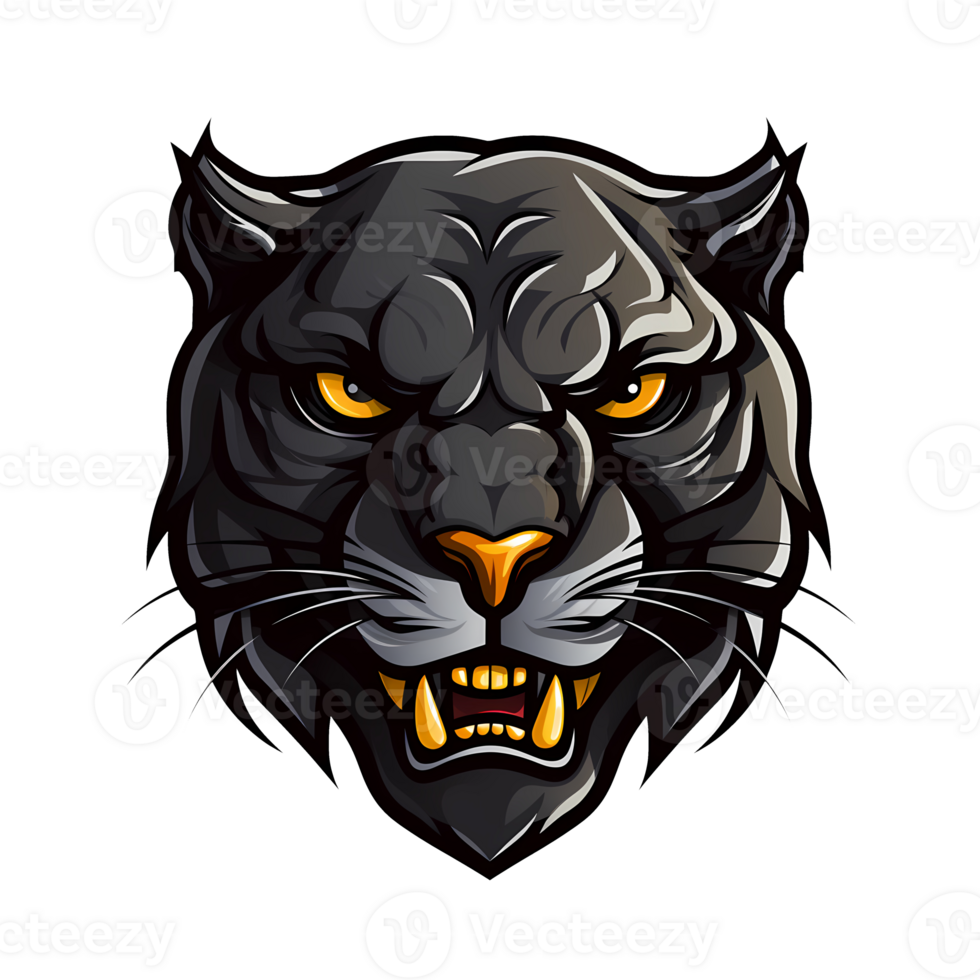 AI generated black panther art illustrations for logo, stickers, tshirt design, poster etc png