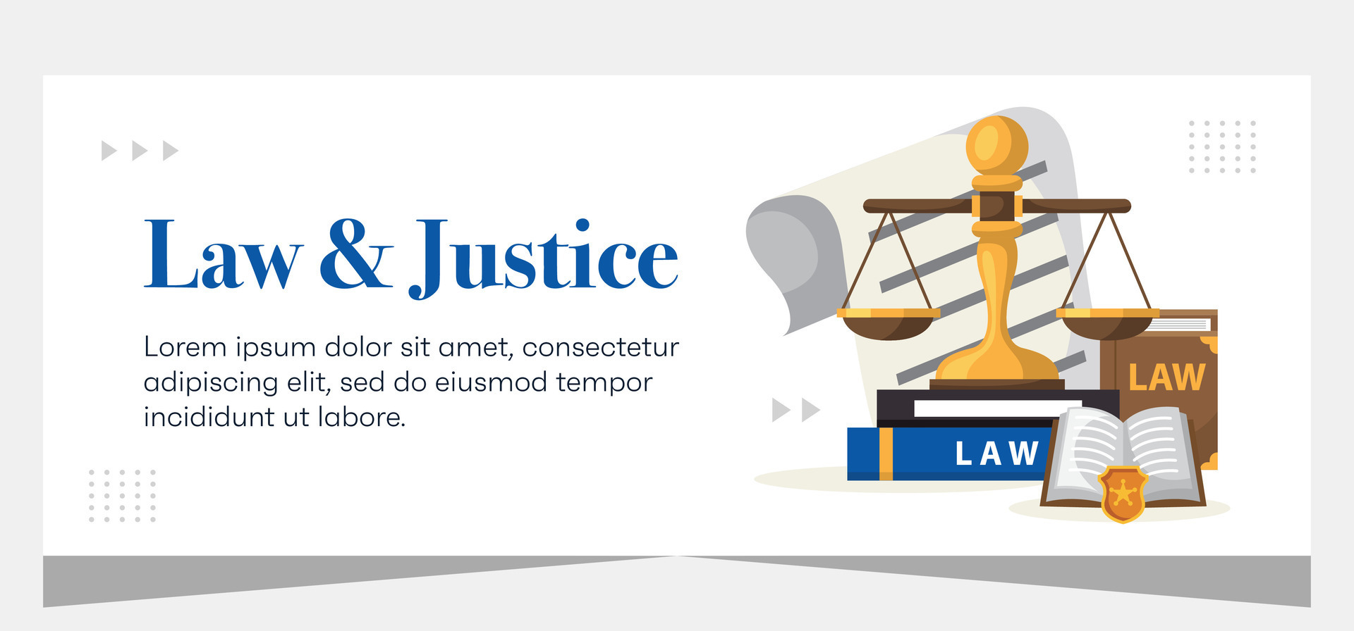 Law and justice template banner design Premium banner template