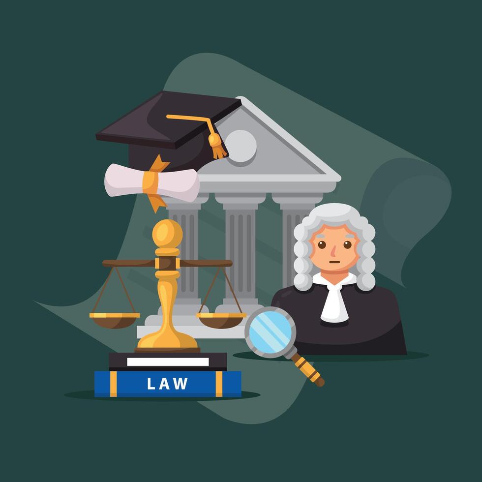 Law firm illustration design. Vector design