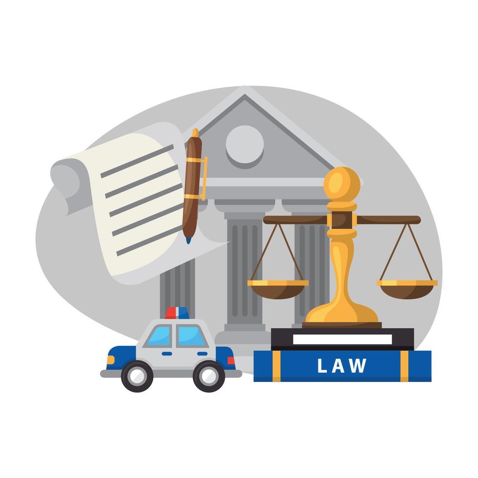 Law firm illustration design. Vector design