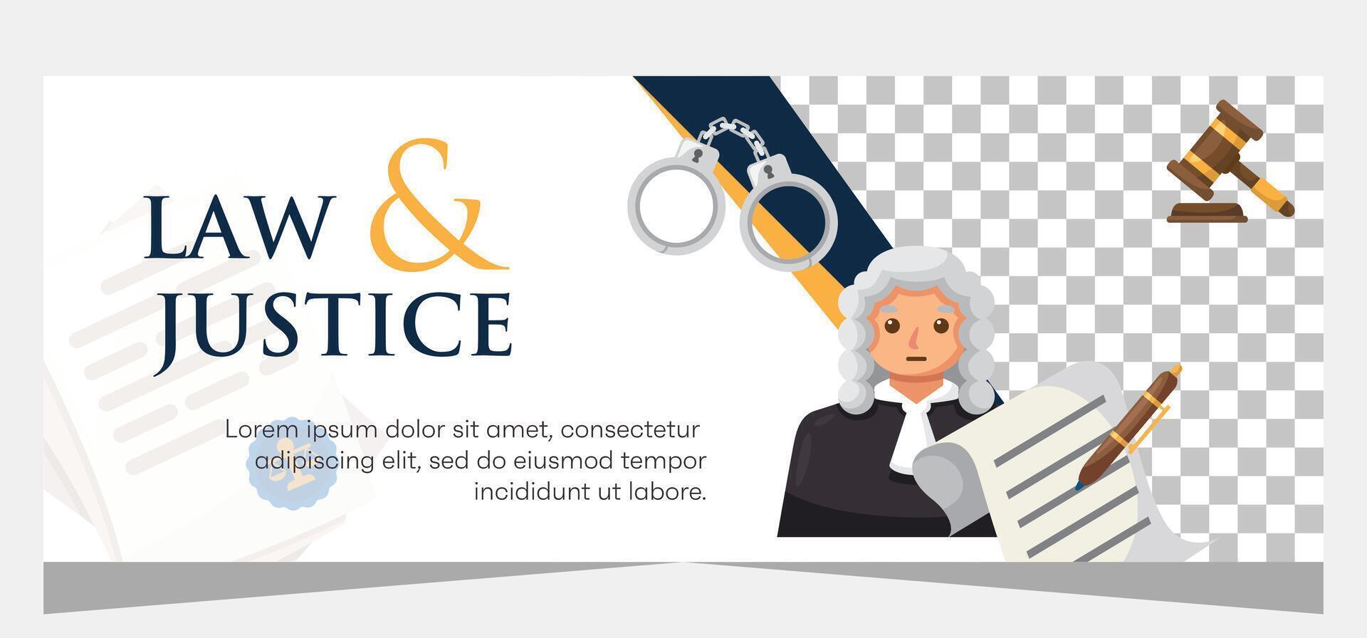 Law firm template banner design. Premium banner template vector
