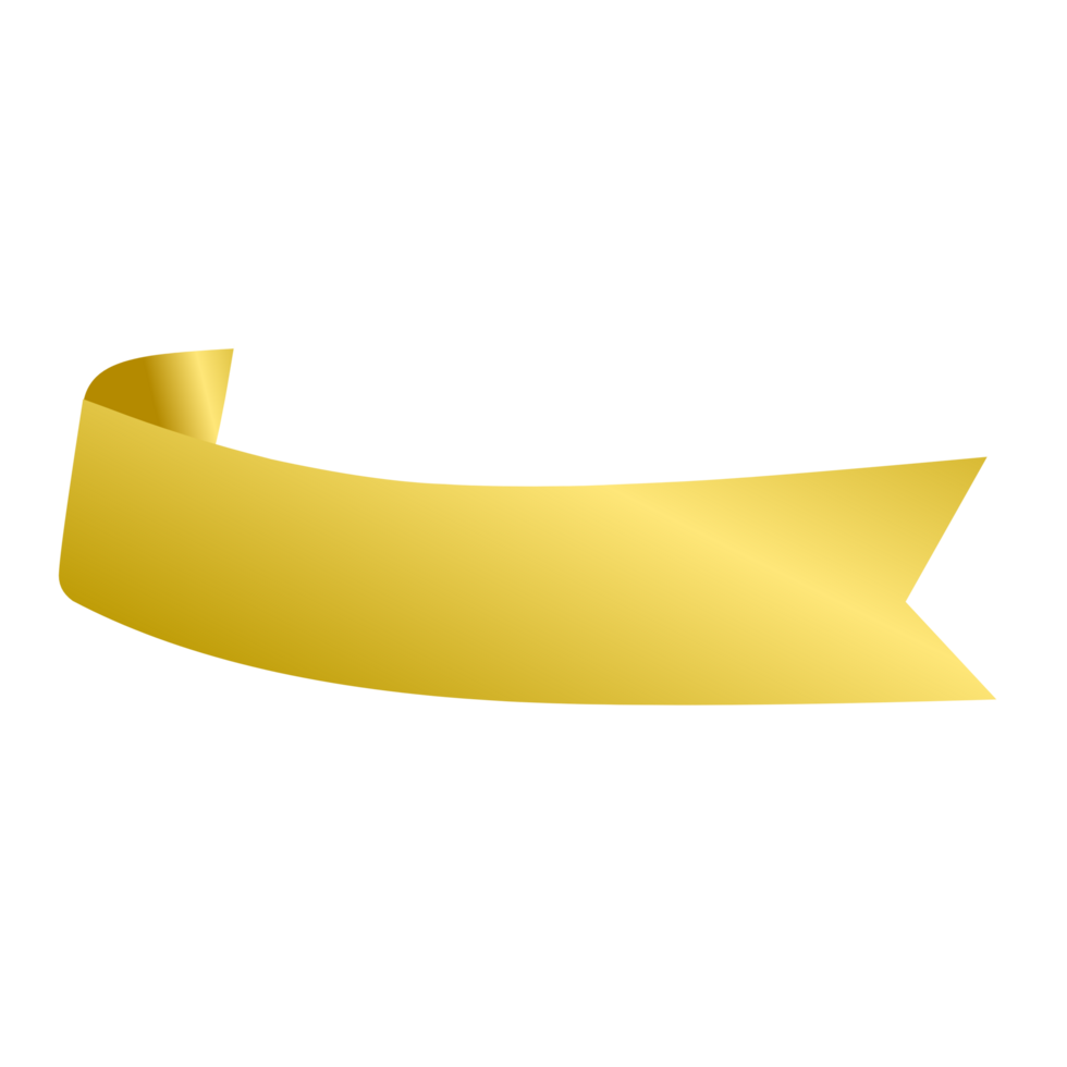 bannière de ruban d'or png