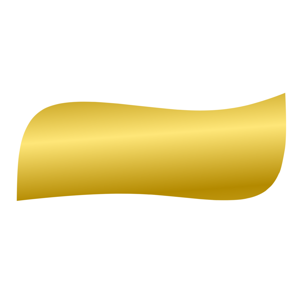 Gold ribbon banner png