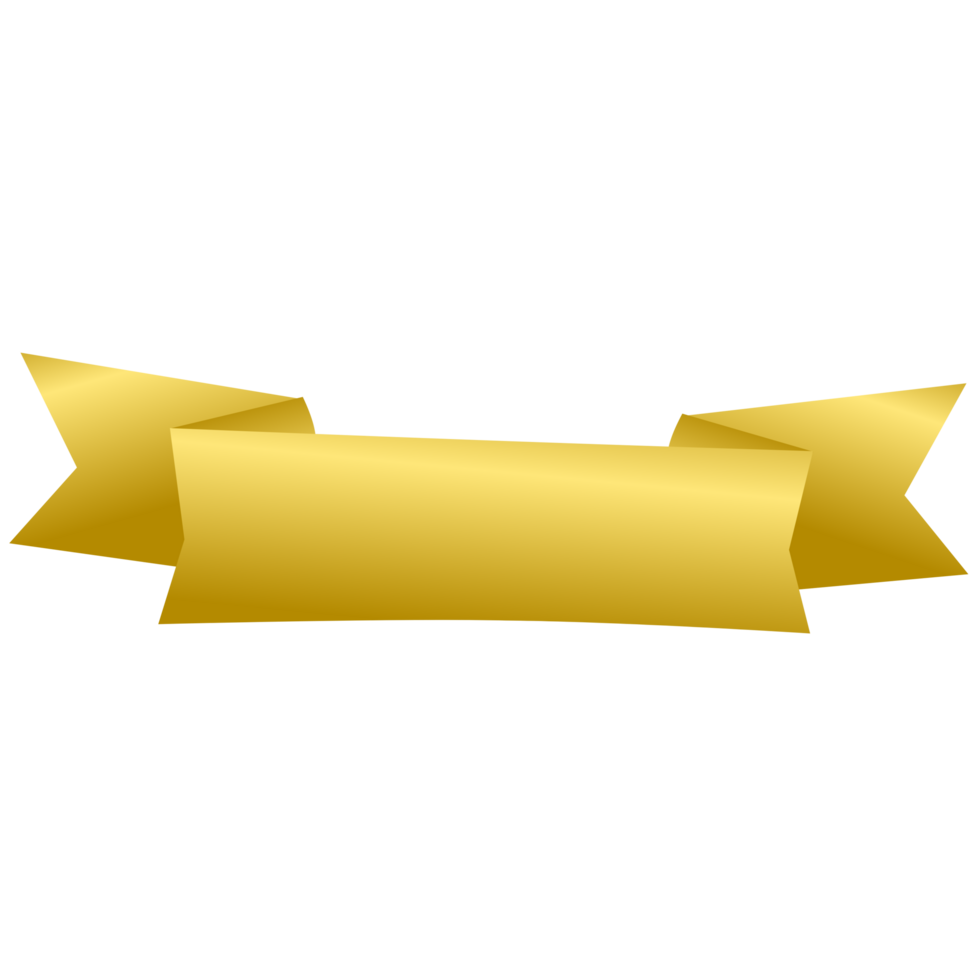 Gold ribbon banner 38050041 PNG