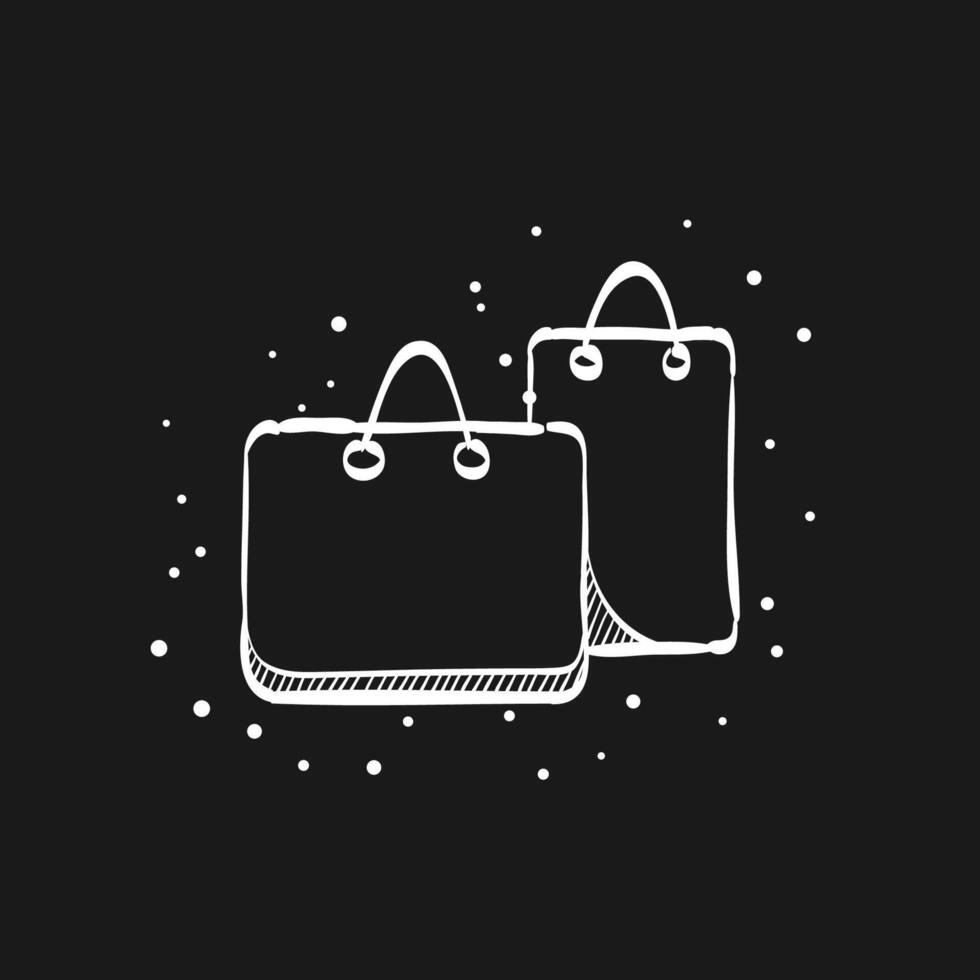 Shopping bags doodle sketch illustration vector