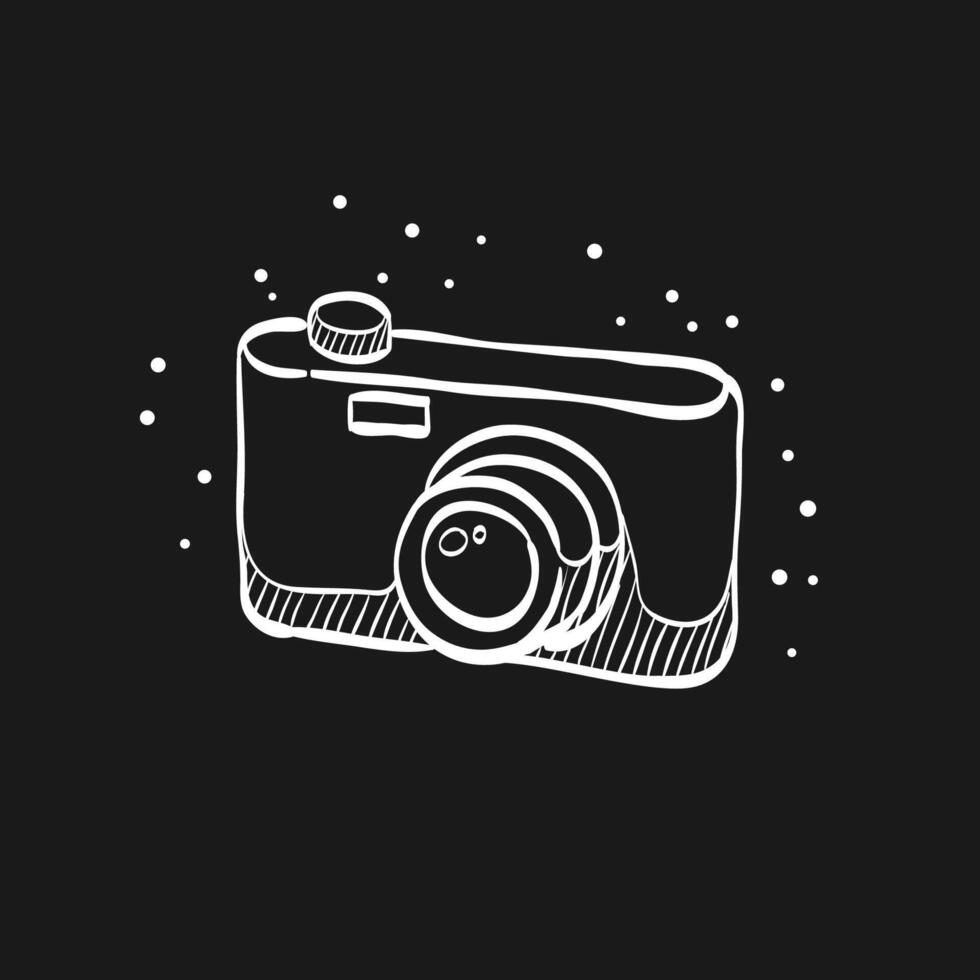 Camera doodle sketch illustration vector