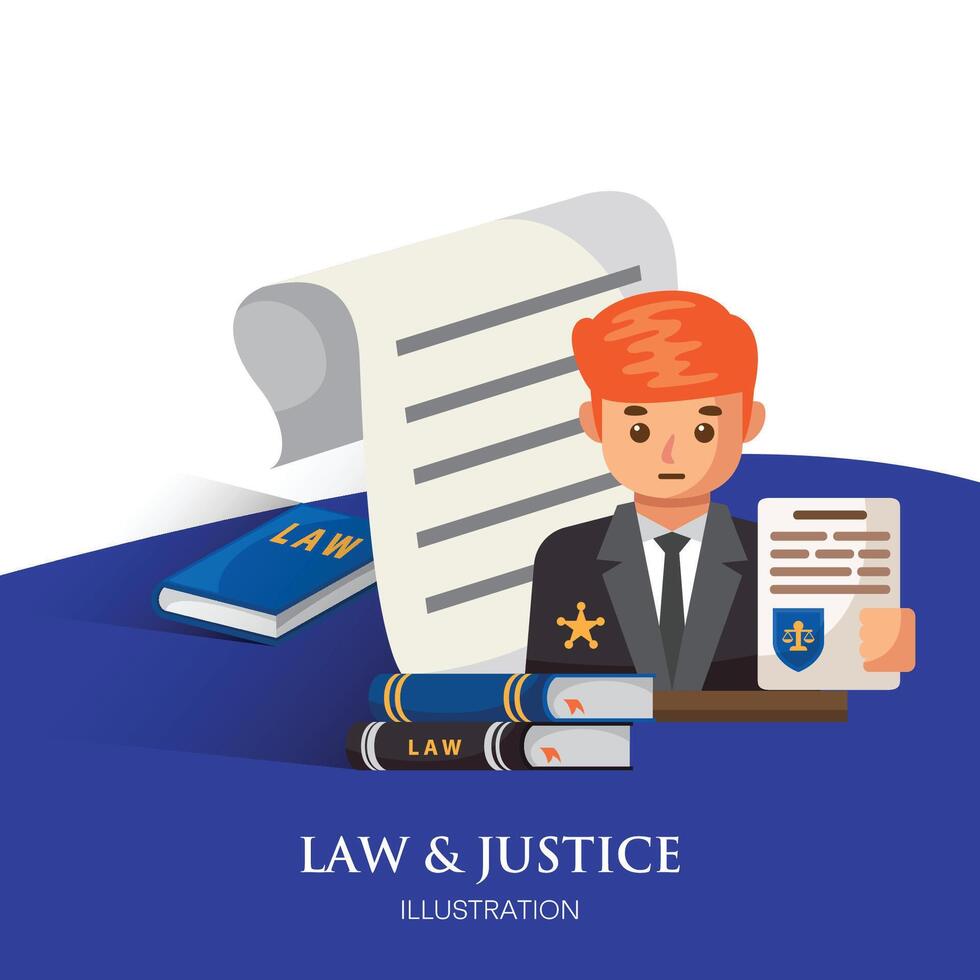 Lawyer illustration design. Vector design