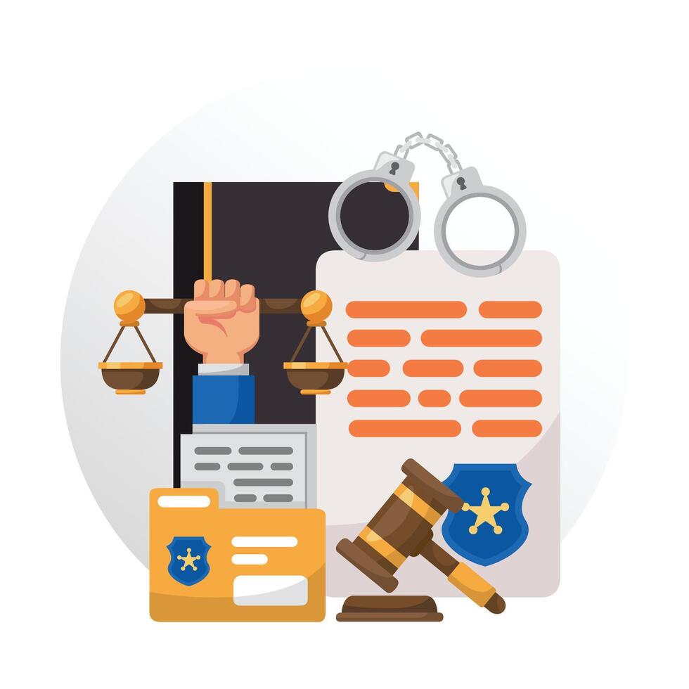 Law firm illustration design for law firm vector