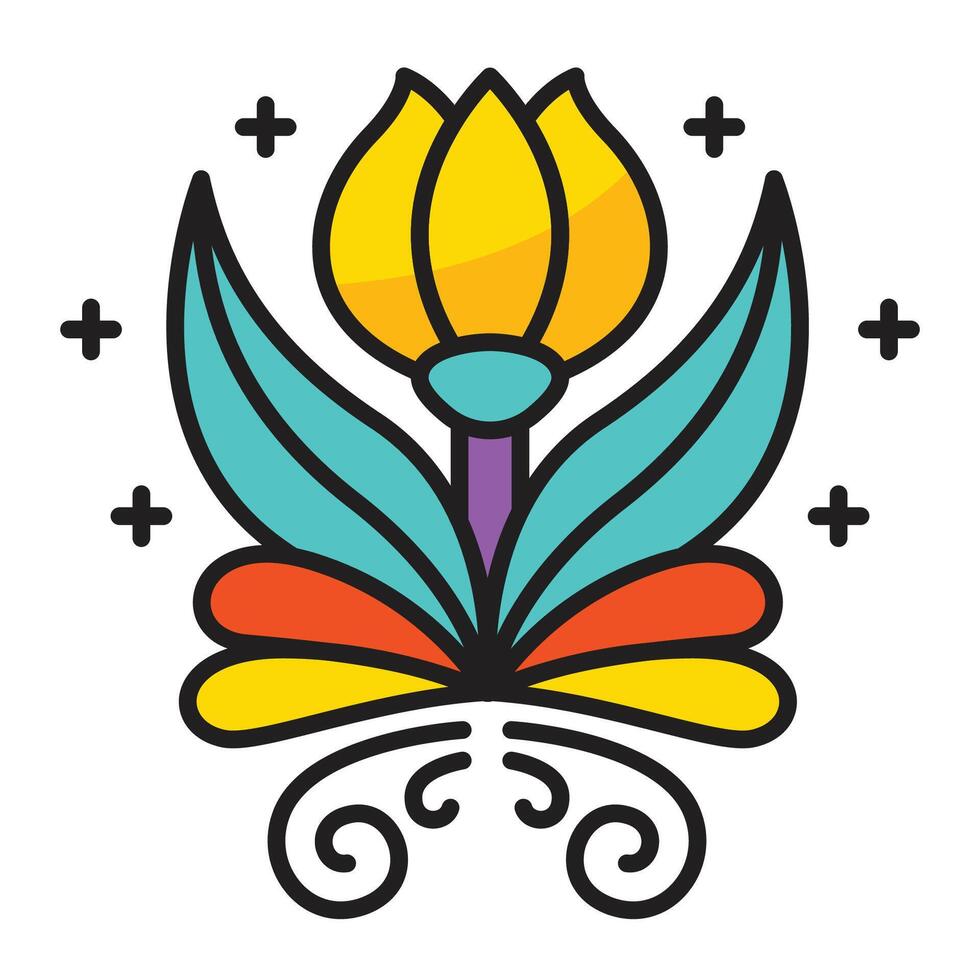 flor icono con concepto día de muerte. vector diseño