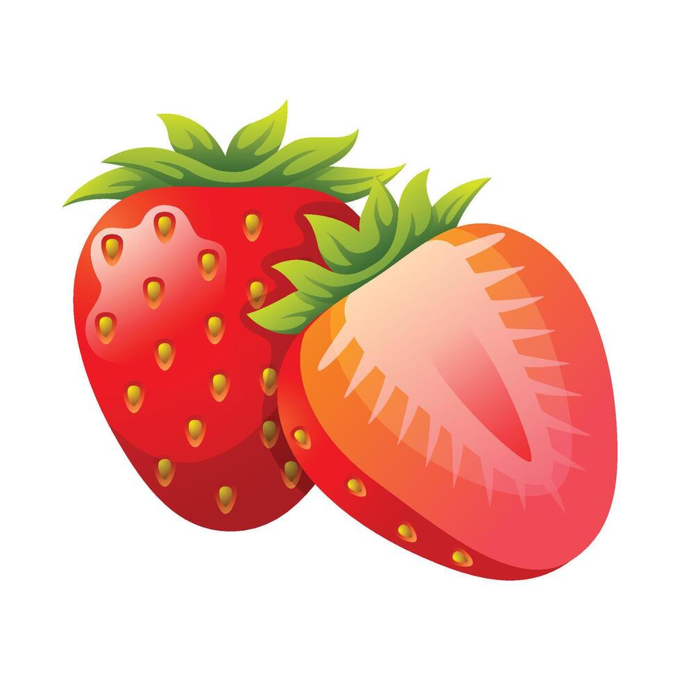 Strawberries fruit icon design. Fresh fruit vector