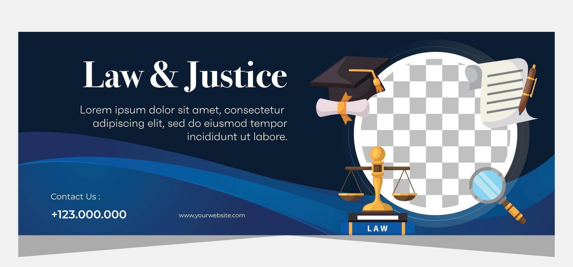 Law firm template banner design. Premium banner template vector