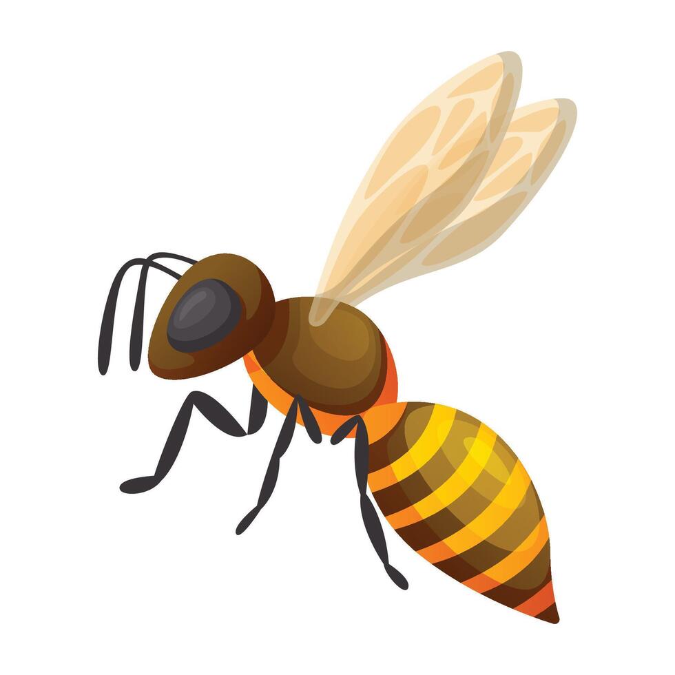 ilustración de abeja. abeja icono diseño vector