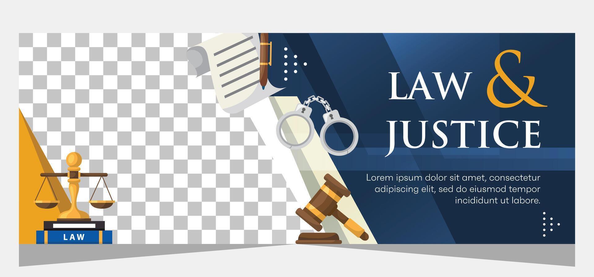 Law firm template banner design. Premium banner template vector