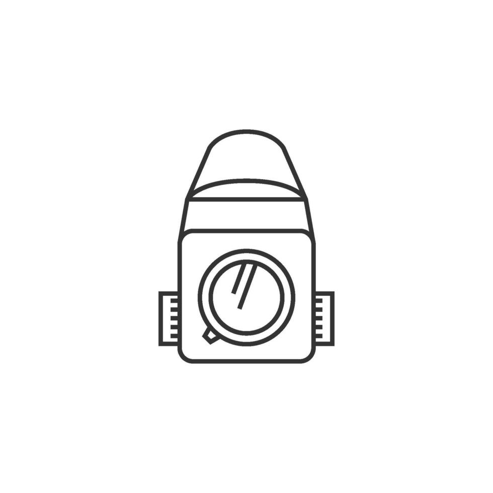 Camera icon in thin outline style vector