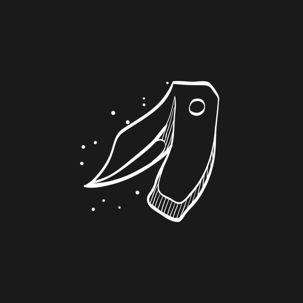 Knife doodle sketch illustration vector