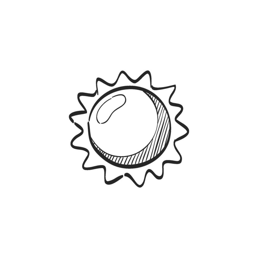 Hand drawn sketch icon forecast sunny vector