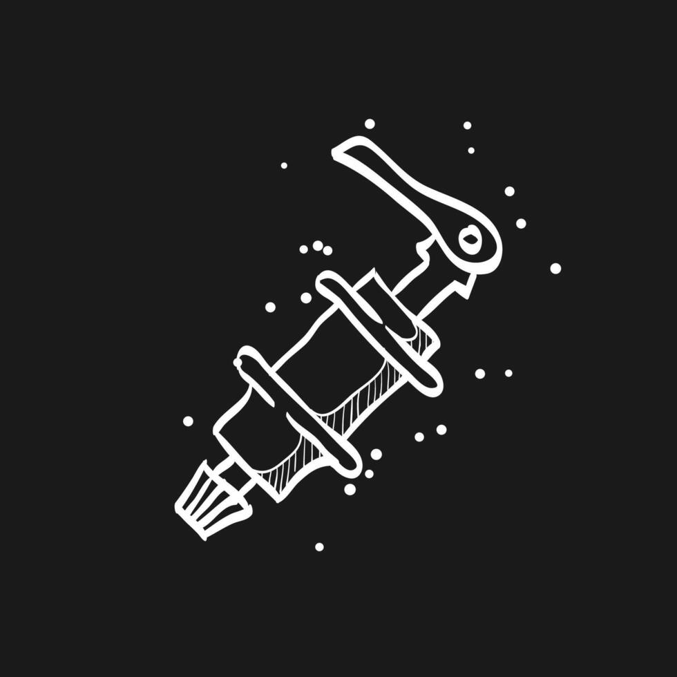 Bicycle hub doodle sketch illustration vector