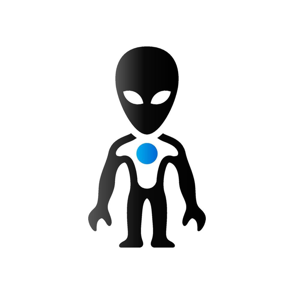 Alien icon in duo tone color. Extraterrestrial outer space vector