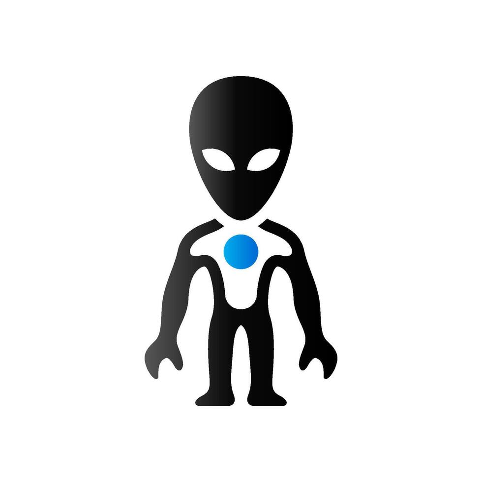 extraterrestre icono en dúo tono color. extraterrestre exterior espacio vector