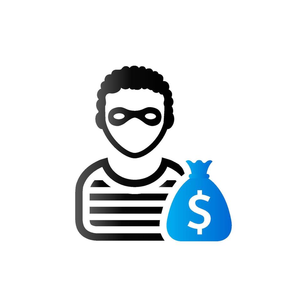 Burglar icon in duo tone color. People person thief steal vector