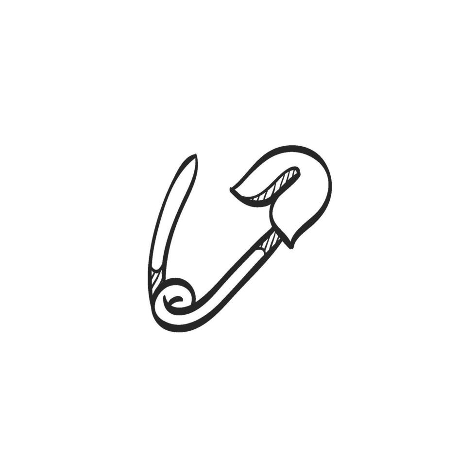 Hand drawn sketch icon pin vector