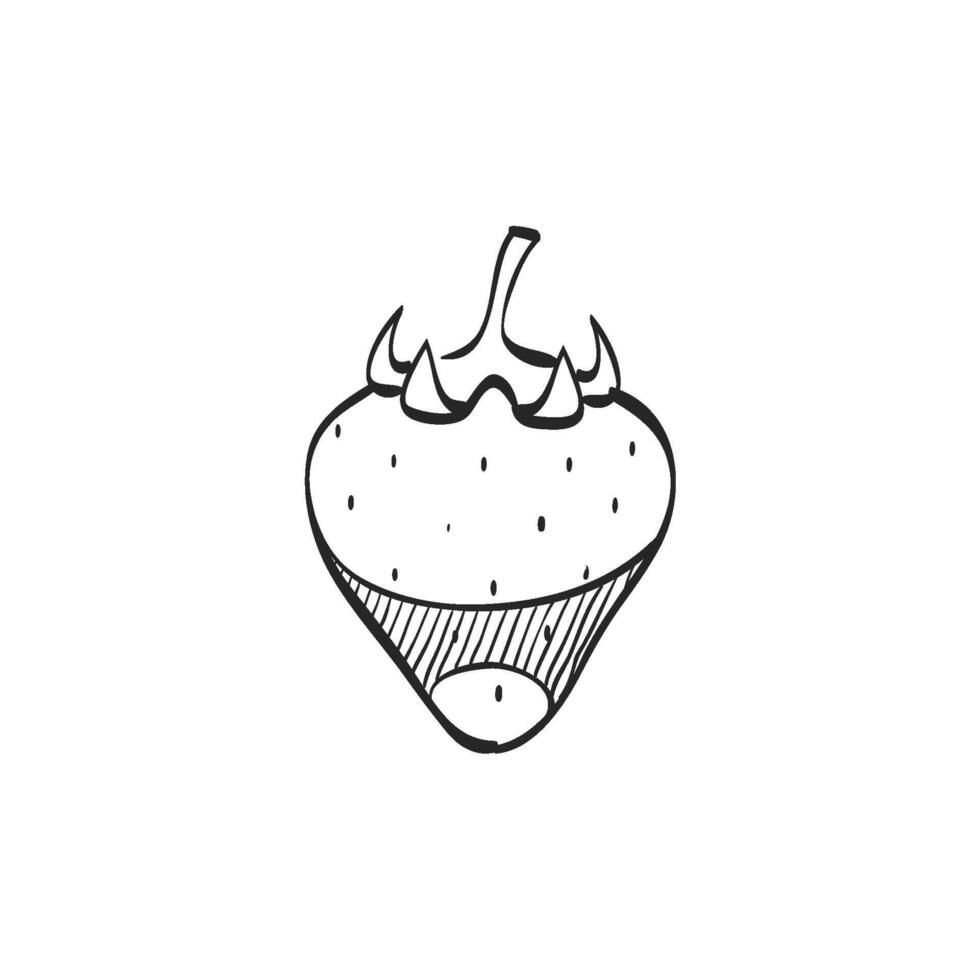 Hand drawn sketch icon strawberry vector