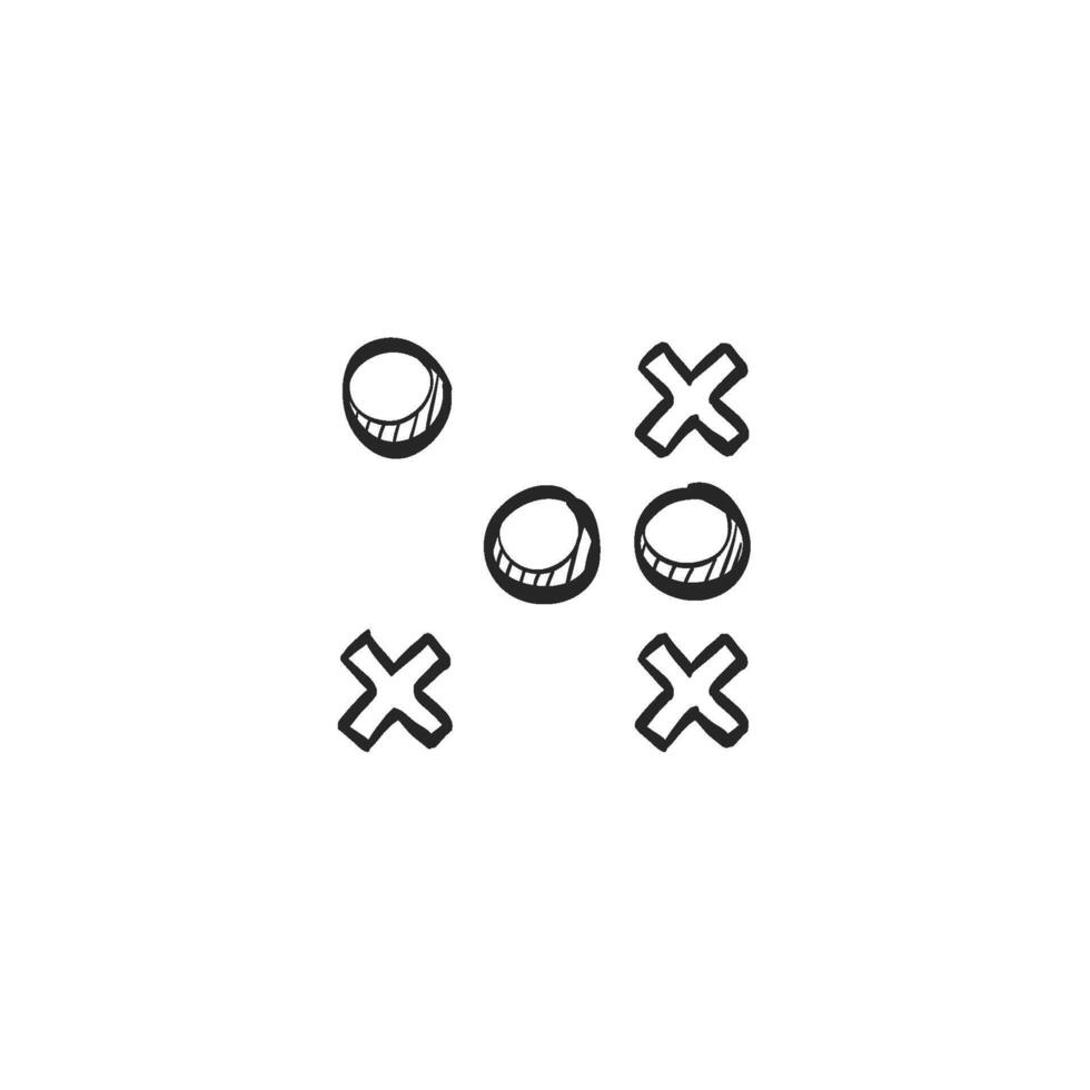 Hand drawn sketch icon strategy game vector