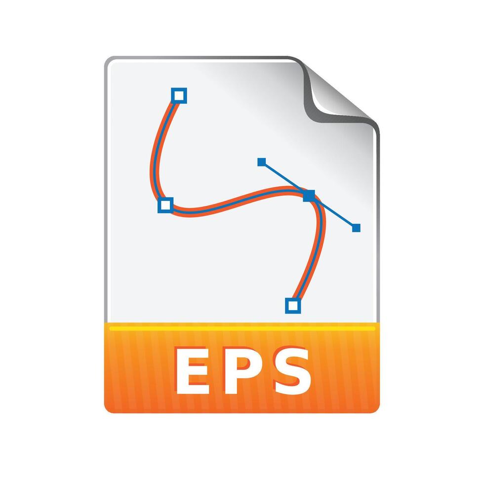 EPS file format icon in color. Illustration vector imaging