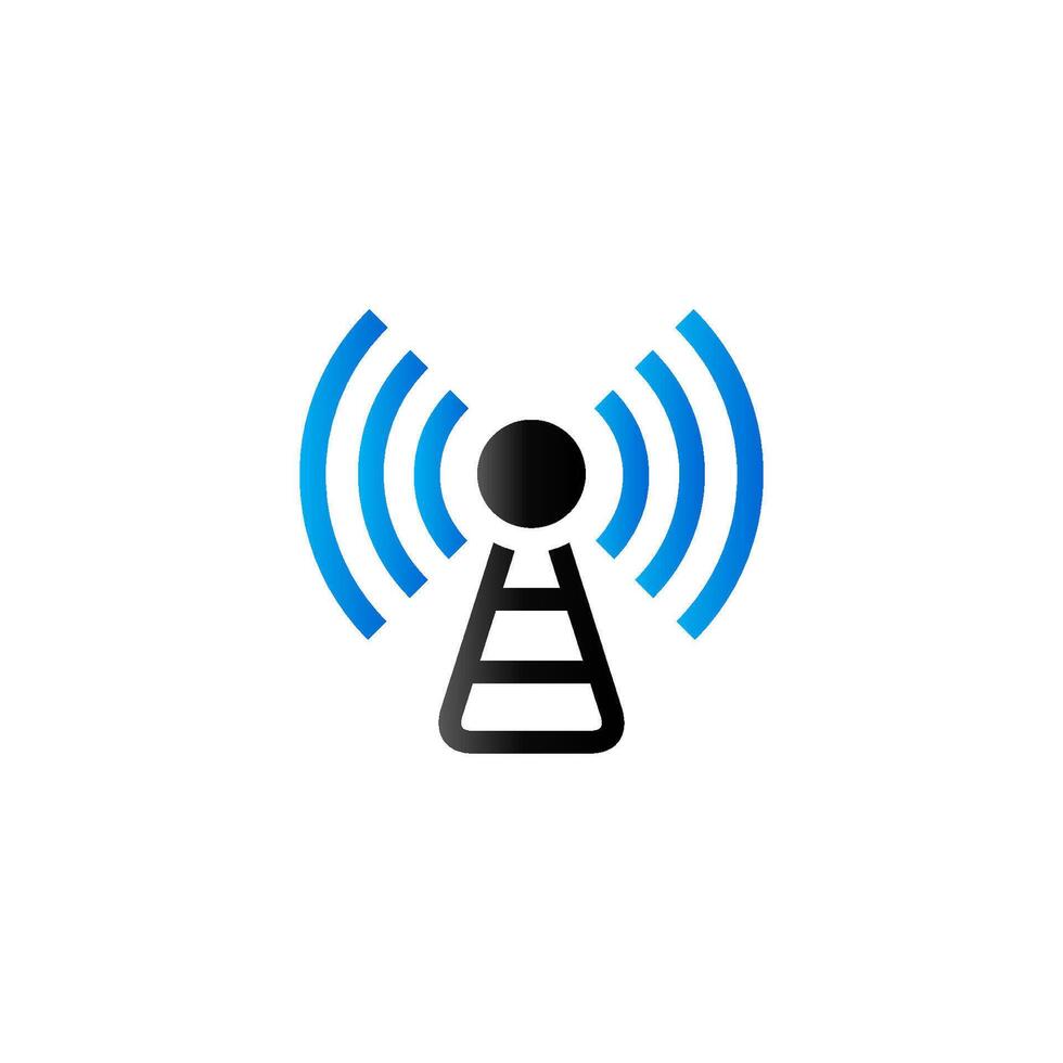 Podcast icon in duo tone color. Broadcast news vector