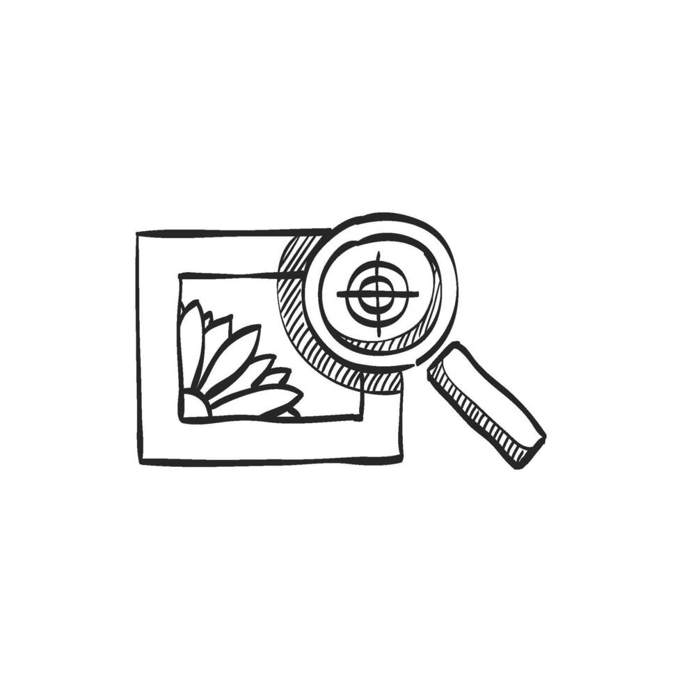 Hand drawn sketch icon printing quality control vector