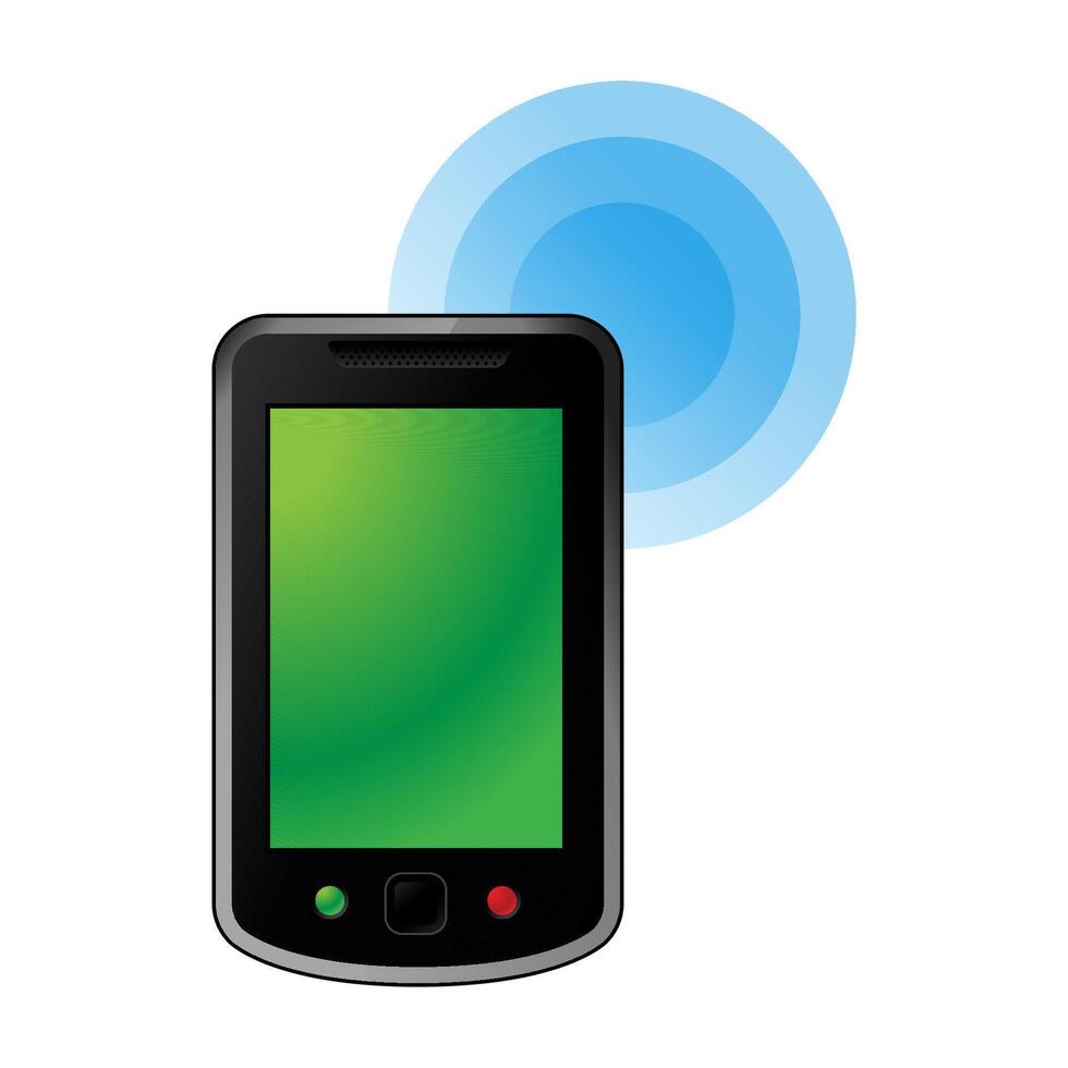 Smartphone icon in color. Communication device touch screen vector