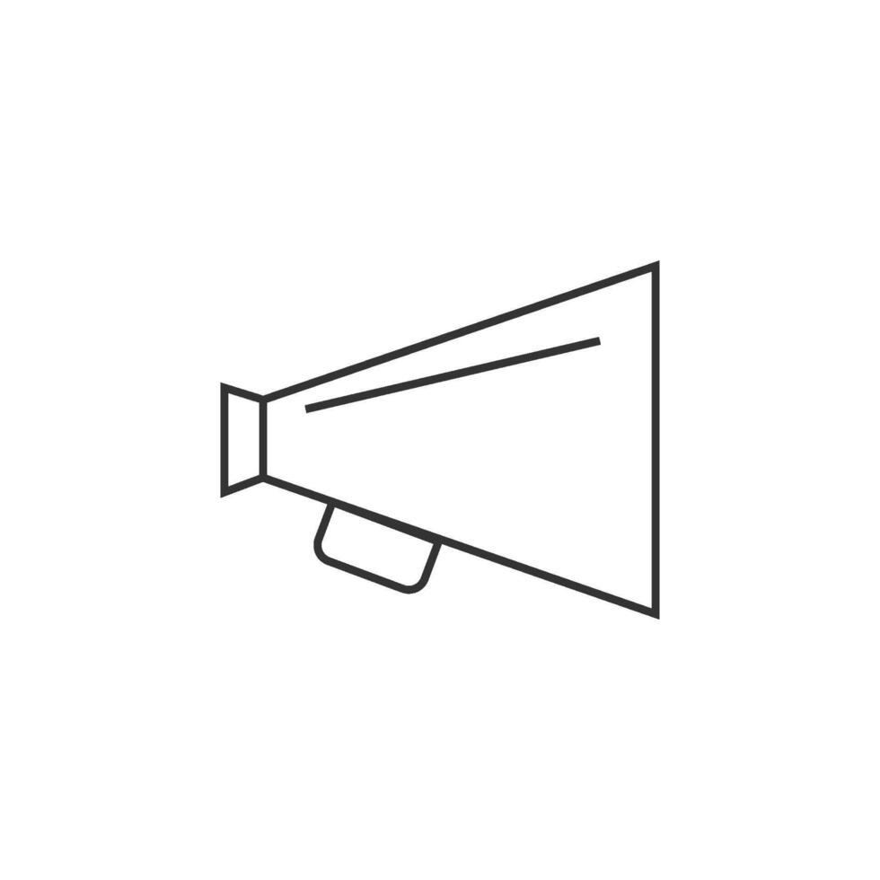 Loudspeaker icon in thin outline style vector