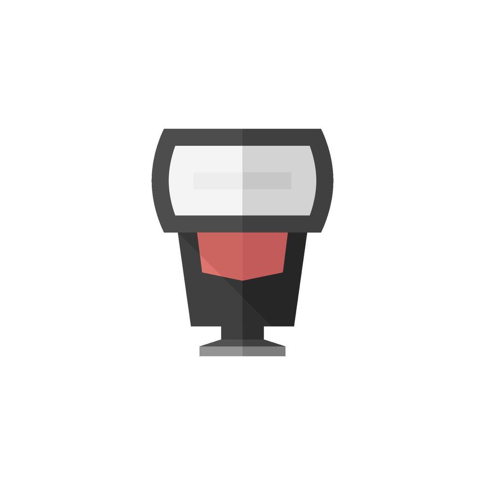 Camera flash icon in flat color style. Photography equipment light studio bulb vector