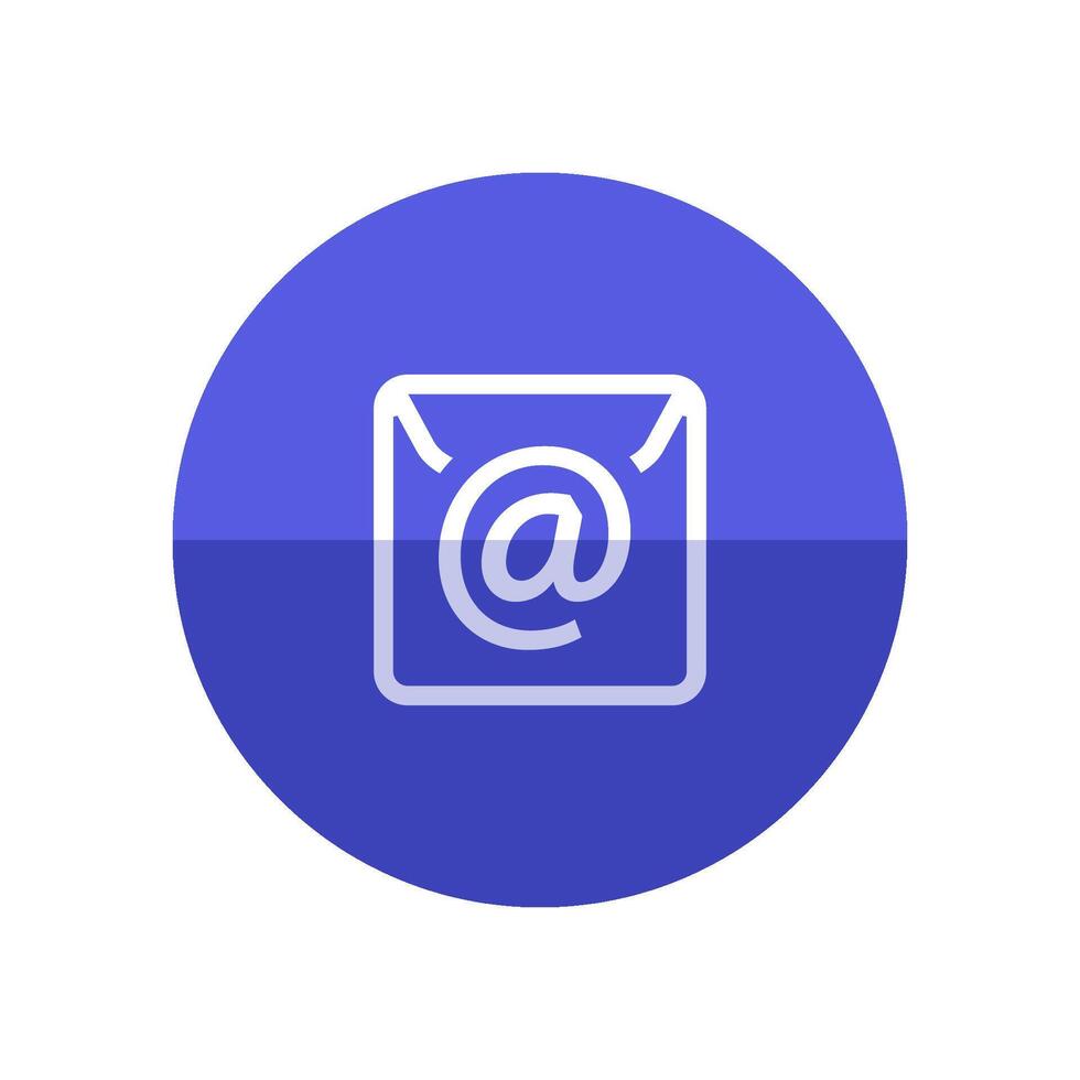 Email icon in flat color circle style. Open envelope vector