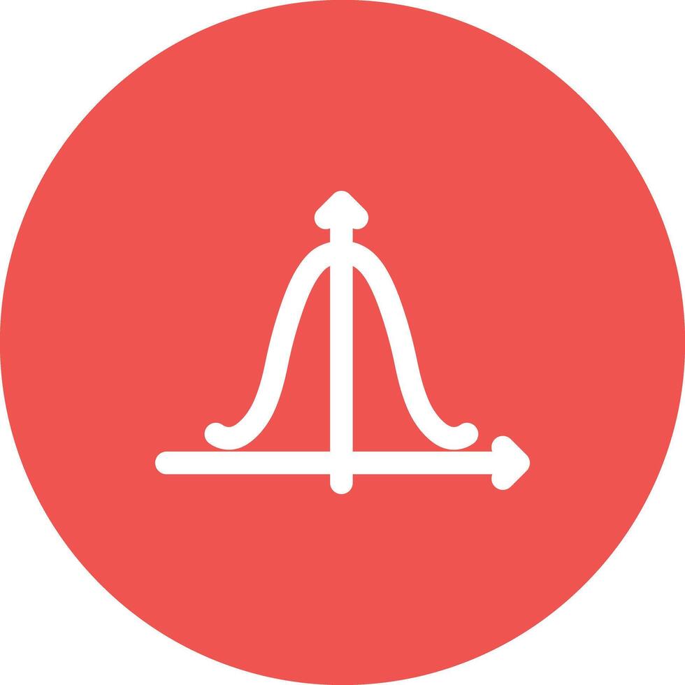 Bell Shaped Graph icon vector image. Suitable for mobile apps, web apps and print media.