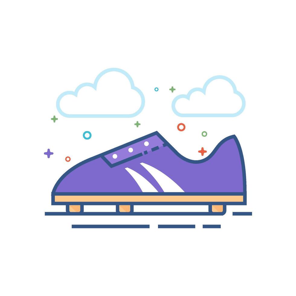 fútbol zapato icono plano color estilo vector ilustración