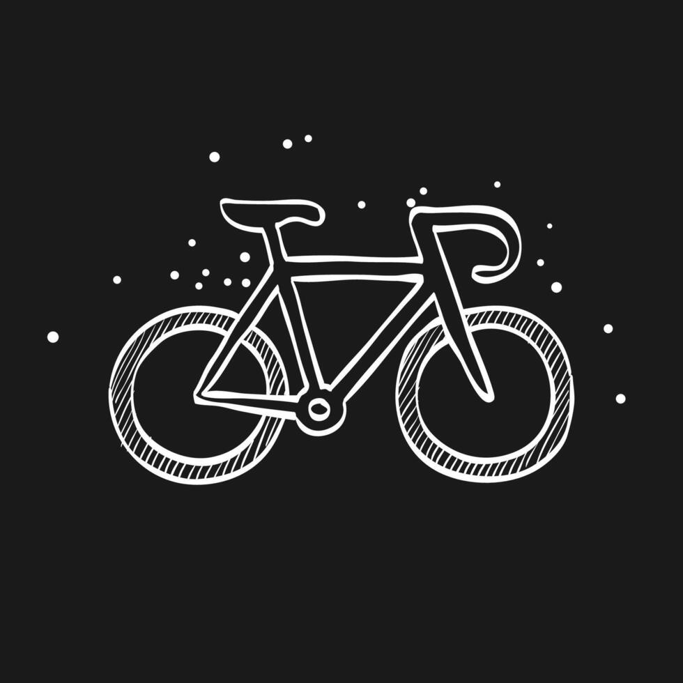 Road bicycle doodle sketch illustration vector