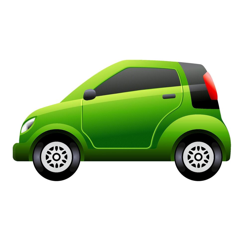 Small car icon in flat color circle style . vector