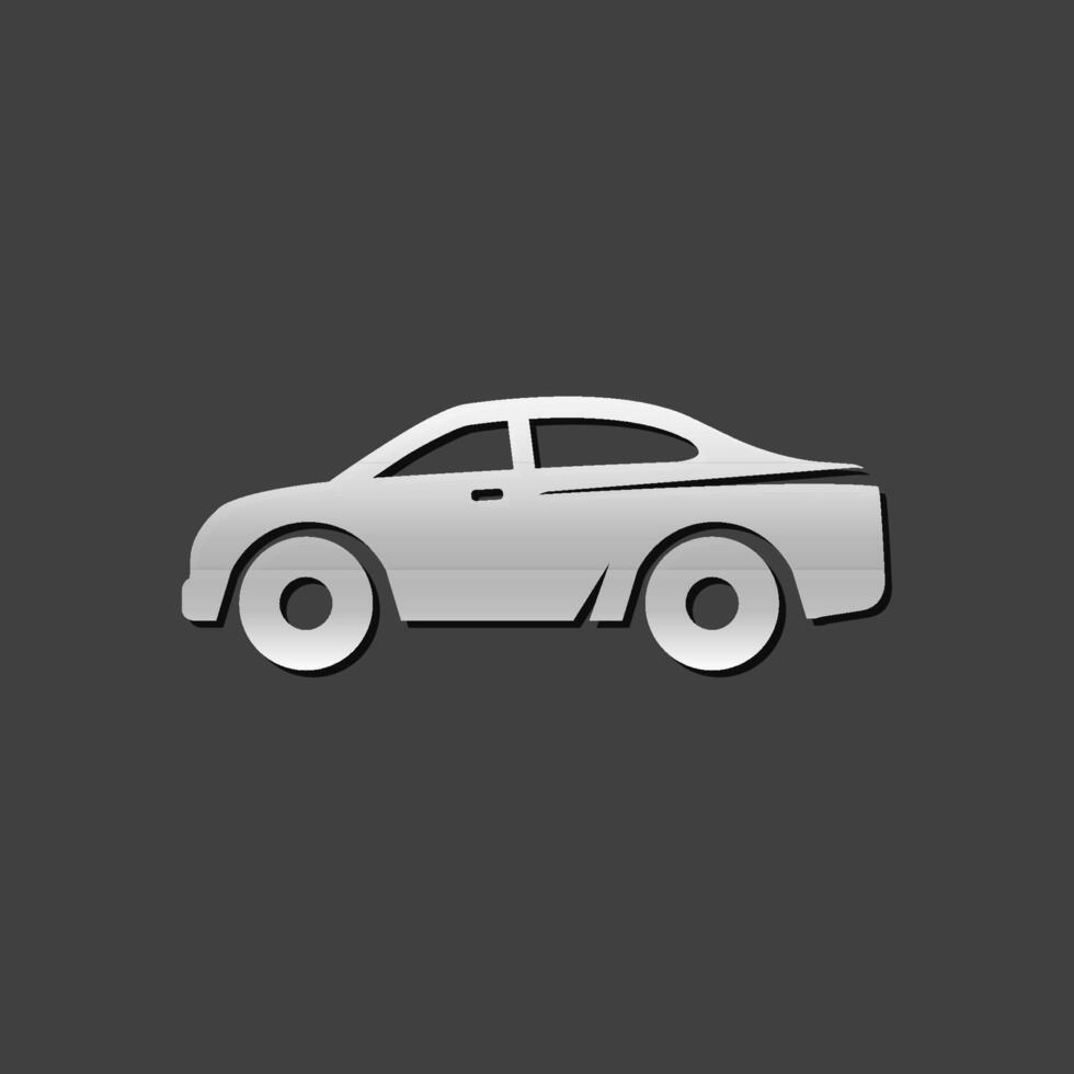 coche icono en metálico gris color estilo.sedán lujo vector