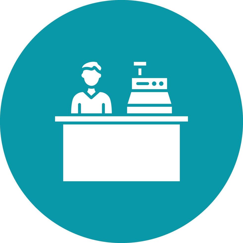 Cashier icon vector image. Suitable for mobile apps, web apps and print media.