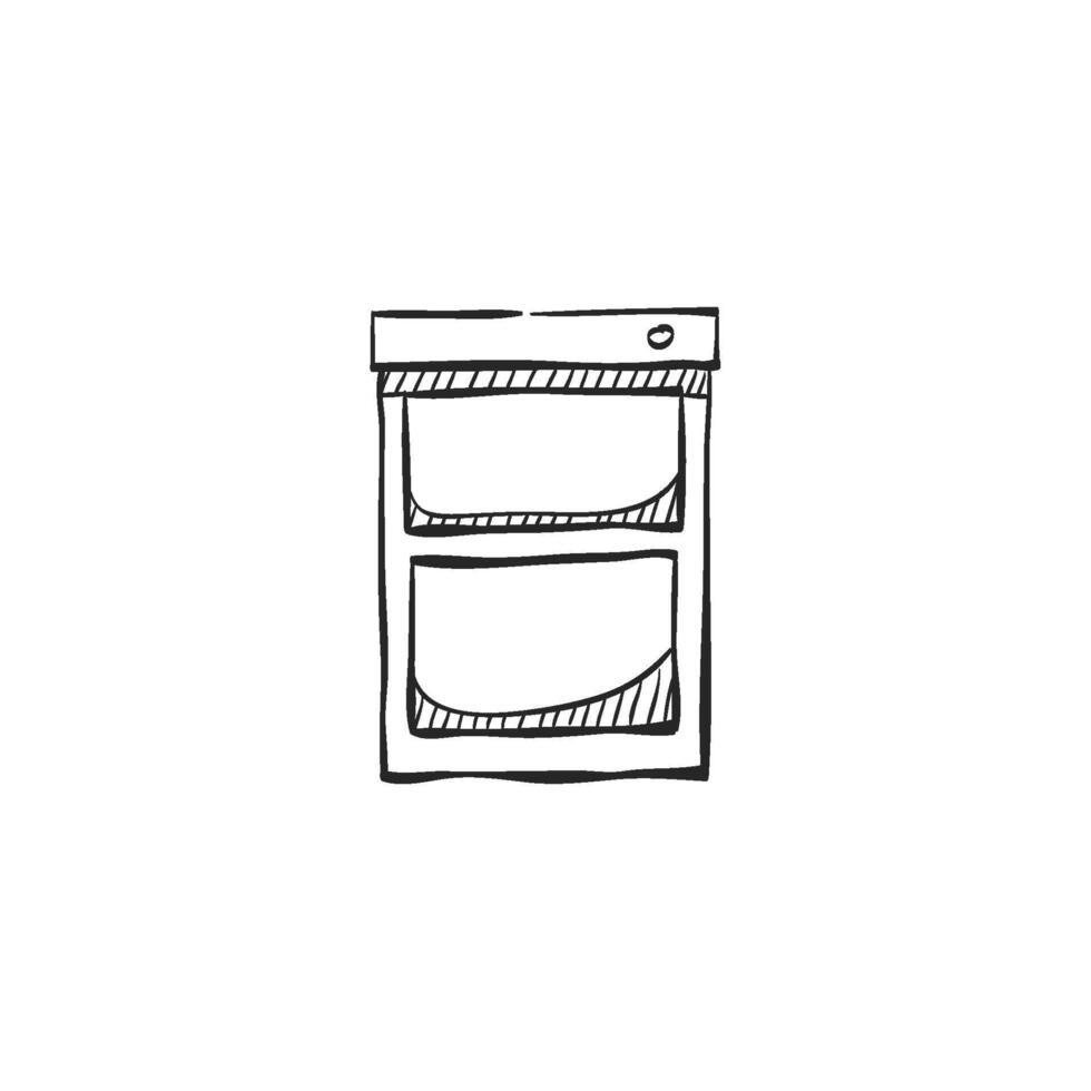 Hand drawn sketch icon office cabinet vector