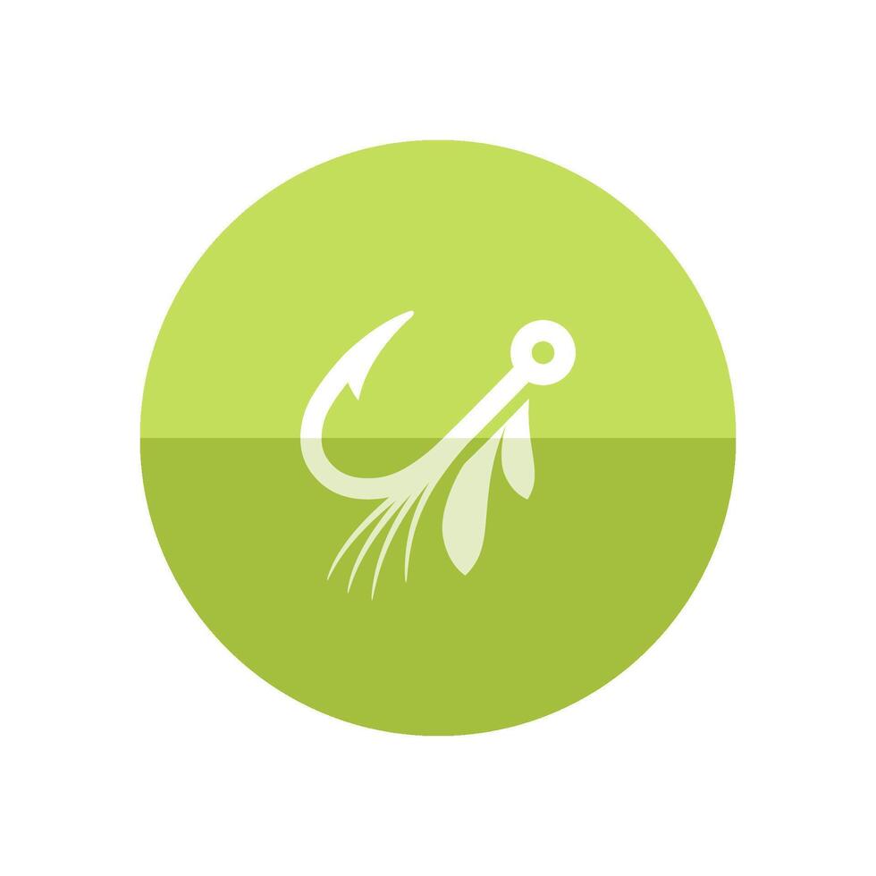 Fishing lure icon in flat color circle style. Sport water sea lake river attracts recreation vector