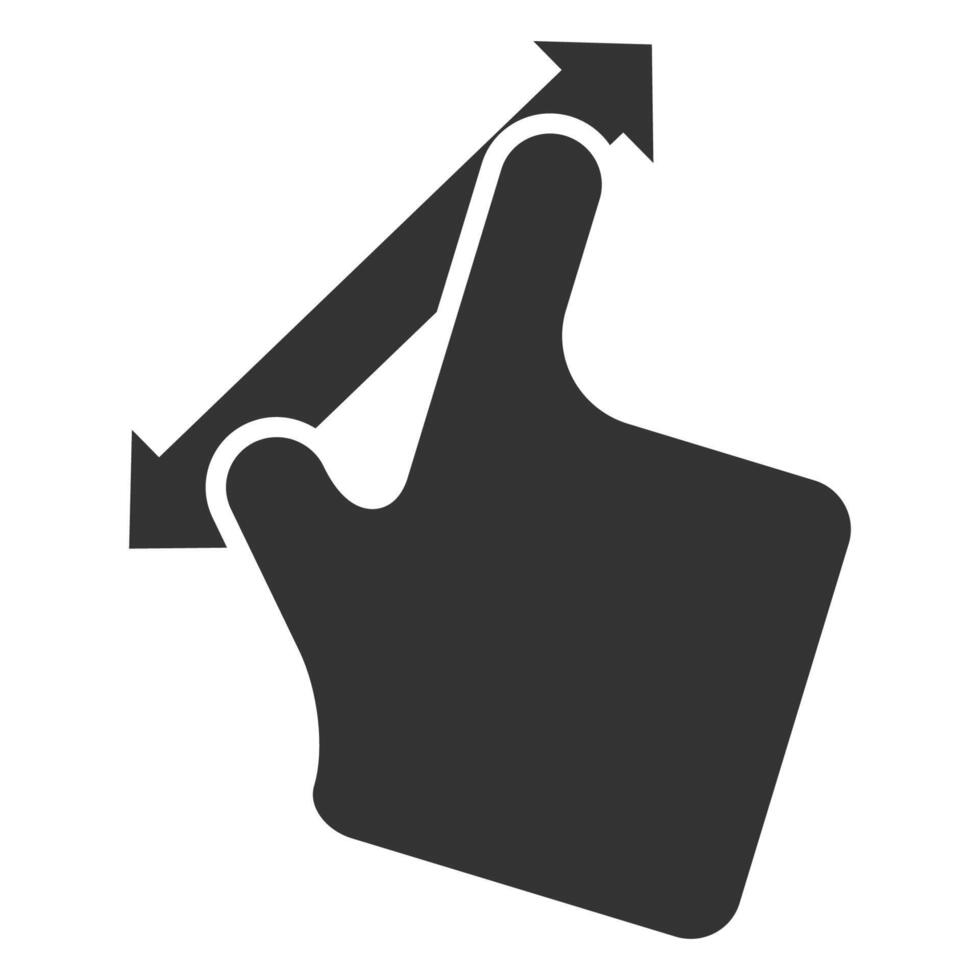 Black and white icon gesture vector