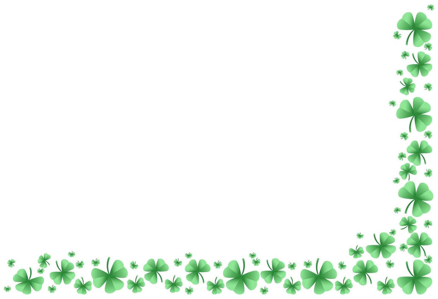 Frame with clover leaves. Shamrock. Decorative element for St. Patrick's Day design vector